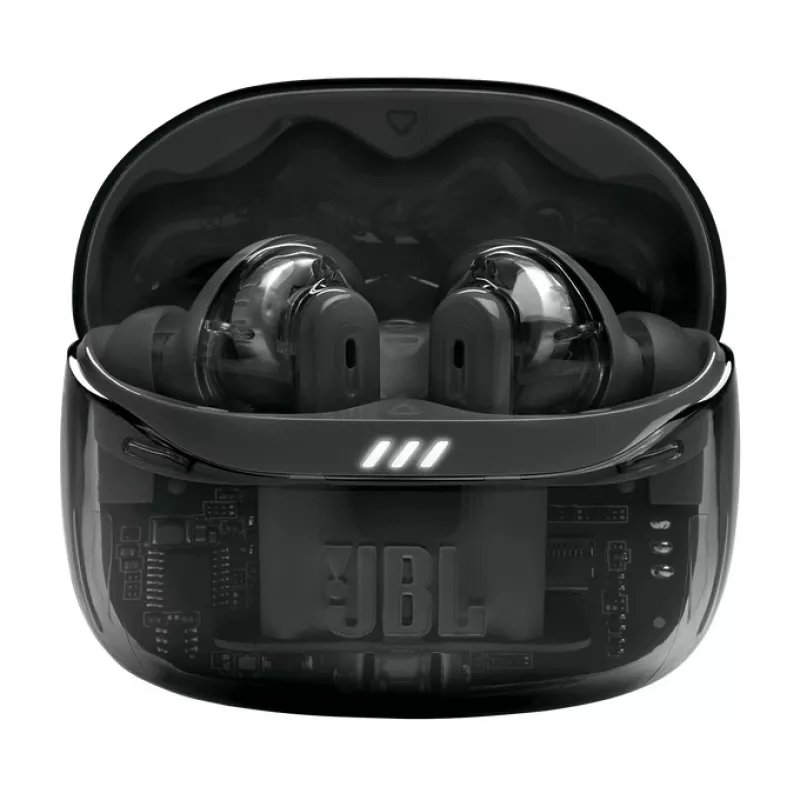 JBL Tune Beam 2 Ghost Edition austiņas bezvadu ieliekamās mūzikai/ikdienai Bluetooth melnas
