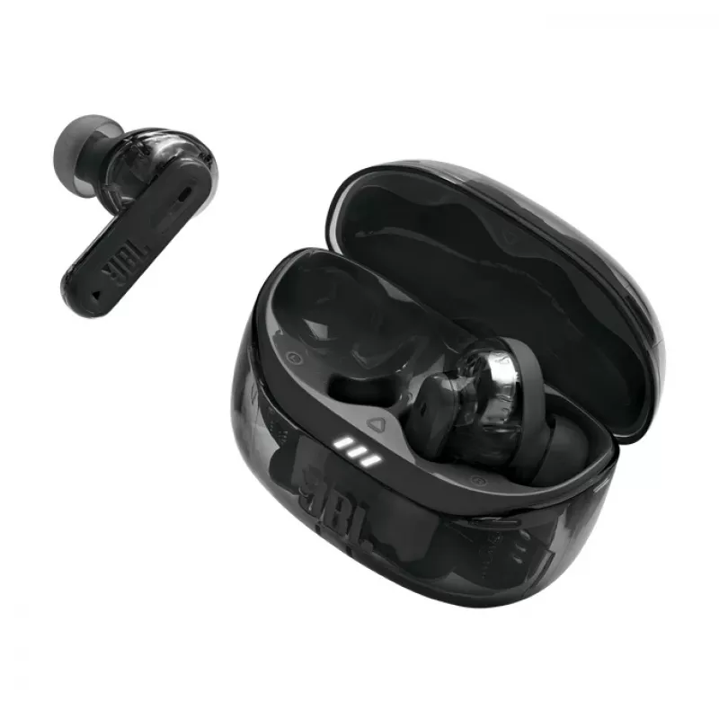 JBL Tune Beam 2 Ghost Edition austiņas bezvadu ieliekamās mūzikai/ikdienai Bluetooth melnas
