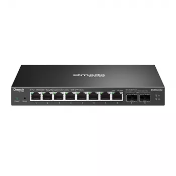 Pārvaldīts 2.5G Ethernet komutators TP‑Link ES210X‑M2 — 8x 2.5G (100/1000/2500), 80 Gbps, galddatoram/sienas stiprinājumam
