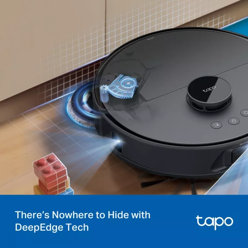Robota putekļsūcējs TP-Link Tapo RV50 Pro Omni — 0,28 L putekļu tvertne, 5200 mAh baterija, bāzes stacija ar 3 L putekļu tvertni