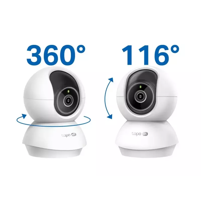 TP-LINK Tapo C250 | Pan/Tilt AI mājas drošības Wi-Fi kamera | PTZ | 8 MP | 4mm/F1.6 | H.265 | microSD karte līdz 512 GB