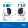 TP-LINK Tapo C250 | Pan/Tilt AI mājas drošības Wi-Fi kamera | PTZ | 8 MP | 4mm/F1.6 | H.265 | microSD karte līdz 512 GB