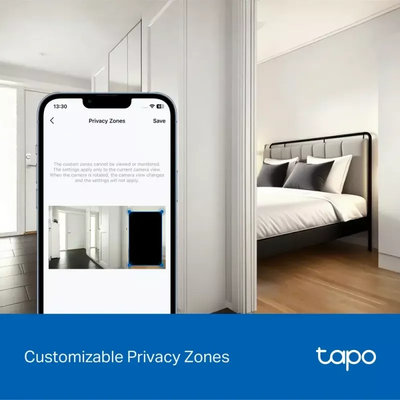 TP-LINK Tapo C250 | Pan/Tilt AI mājas drošības Wi-Fi kamera | PTZ | 8 MP | 4mm/F1.6 | H.265 | microSD karte līdz 512 GB
