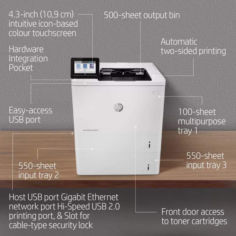 Printeris HP LaserJet Enterprise M612dn lāzera balts