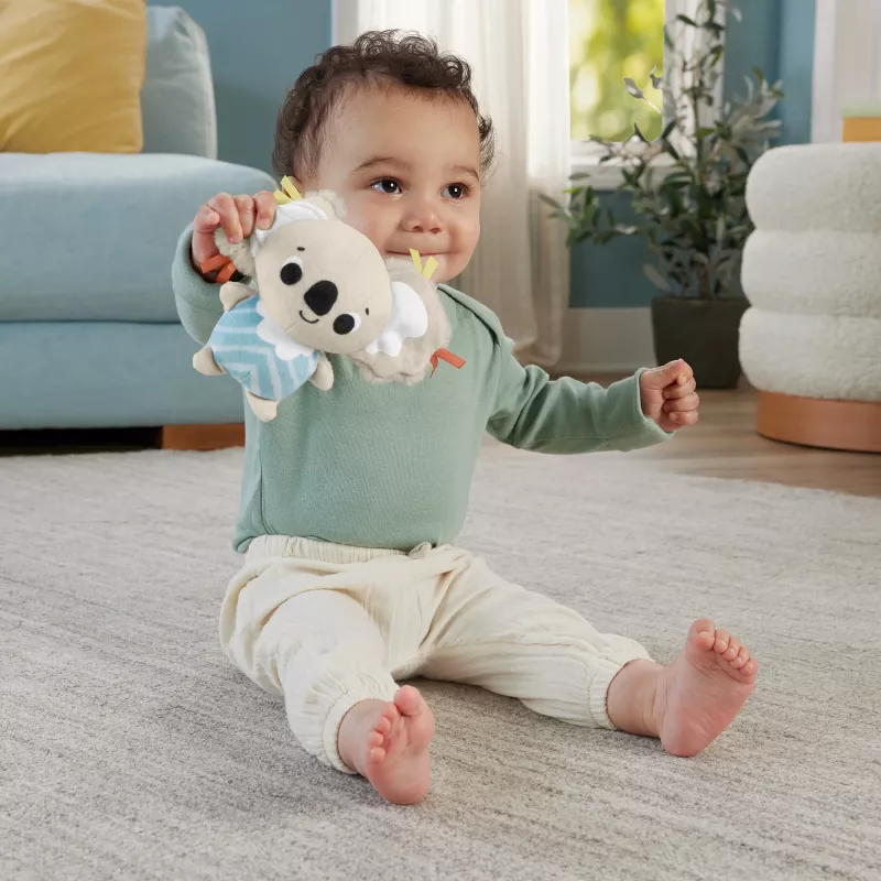 Fisher-Price Sensimals Simply Senses Newborn Gym bērnu aktivitāšu paklājiņš ar 6 sensoriskām rotaļlietām