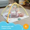 Fisher-Price Sensimals Simply Senses Newborn Gym bērnu aktivitāšu paklājiņš ar 6 sensoriskām rotaļlietām