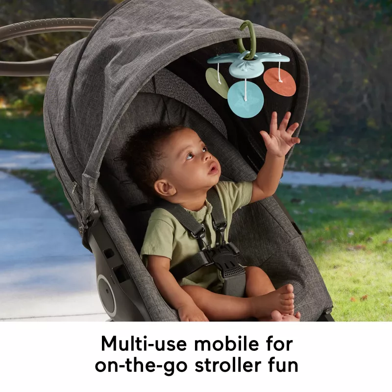 Fisher-Price Sensimals Simply Senses Newborn Gym bērnu aktivitāšu paklājiņš ar 6 sensoriskām rotaļlietām