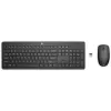 HP 235 Wireless pele and tastatūra Combo, Full-size (100%), Wireless, RF Wireless, Melns, pele included