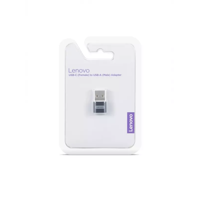 Lenovo 4X91C99226 kabeļa savienotāju pārveidotājs USB-C USB-A melns