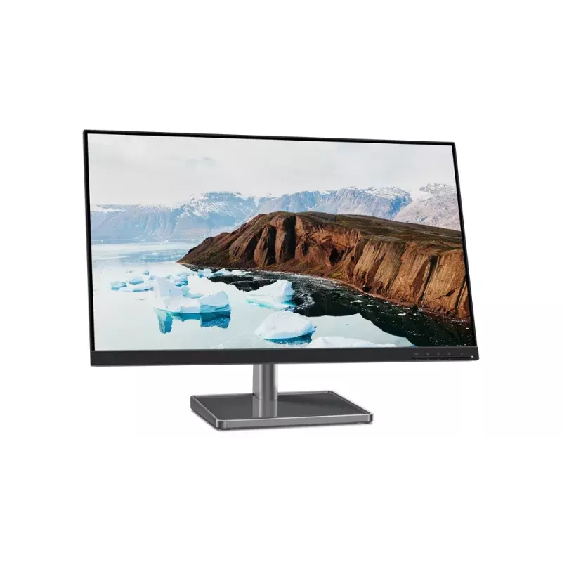 27 collu LED monitors Lenovo L27M-30, 1920×1080 Full HD, IPS, 6 ms, 250 cd/m², USB 3.2 centrmezgls, skaļruņi, VESA, sudraba/melna