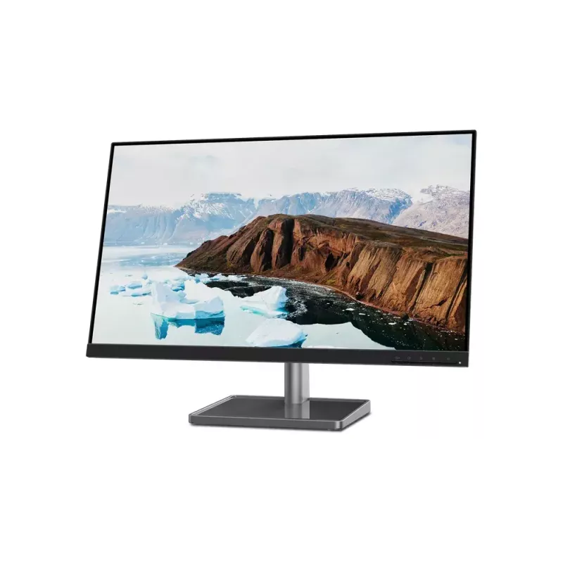 27 collu LED monitors Lenovo L27M-30, 1920×1080 Full HD, IPS, 6 ms, 250 cd/m², USB 3.2 centrmezgls, skaļruņi, VESA, sudraba/melna