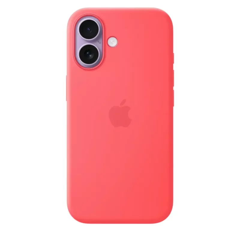 Silikona maciņš ar MagSafe Apple iPhone 17 — Bright Guava, piemērots 6,3 collu (16 cm) ekrānam