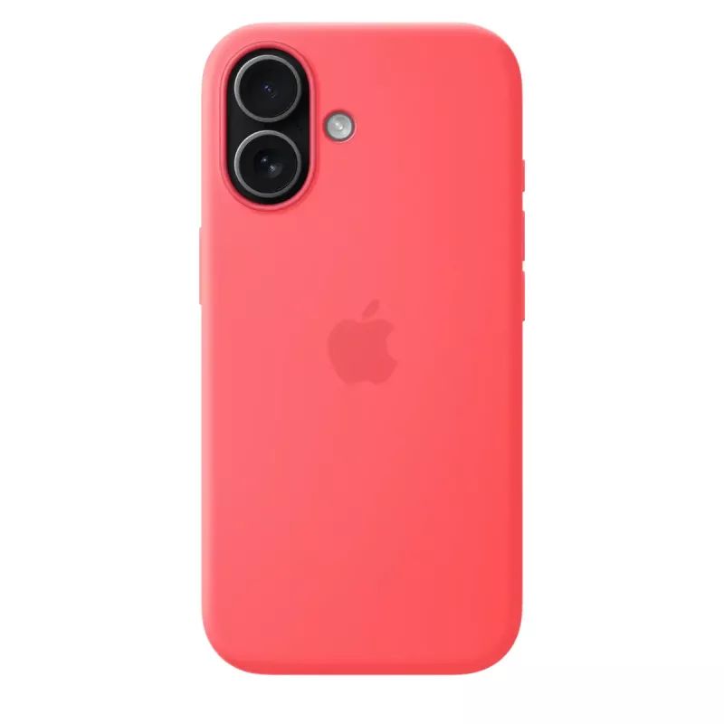 Silikona maciņš ar MagSafe Apple iPhone 17 — Bright Guava, piemērots 6,3 collu (16 cm) ekrānam