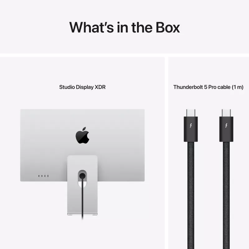 Monitors Apple Studio Display XDR — 27 collu 5K (5120×2880), LED, nano-tekstūras stikls, noliecamais un augstumā regulējamais statīvs, sudraba krāsa