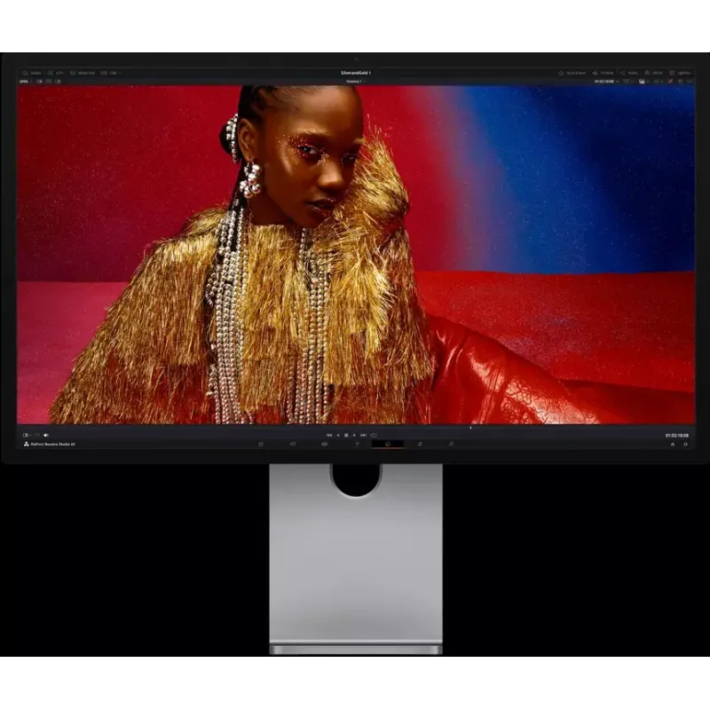 Monitors Apple Studio Display XDR — 27 collu 5K (5120×2880), LED, nano-tekstūras stikls, noliecamais un augstumā regulējamais statīvs, sudraba krāsa