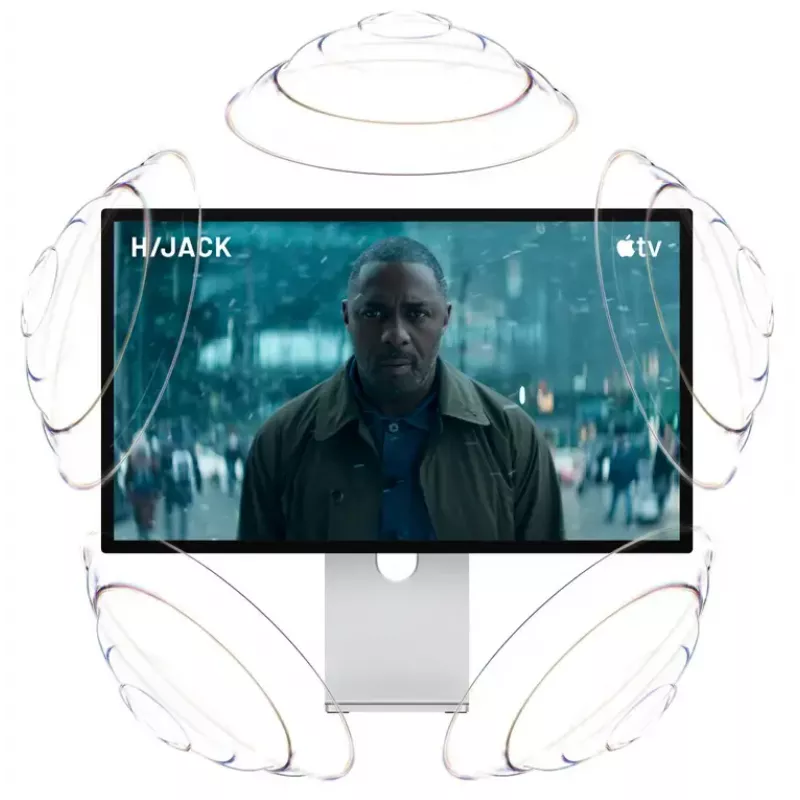 Monitors Apple Studio Display XDR — 27 collu 5K (5120×2880), LED, nano-tekstūras stikls, noliecamais un augstumā regulējamais statīvs, sudraba krāsa