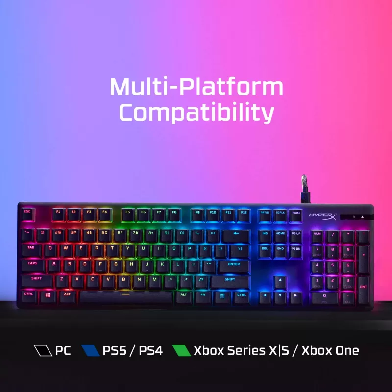HyperX Alloy Origins PBT HX Blue - mehāniskā spēļu tastatūra