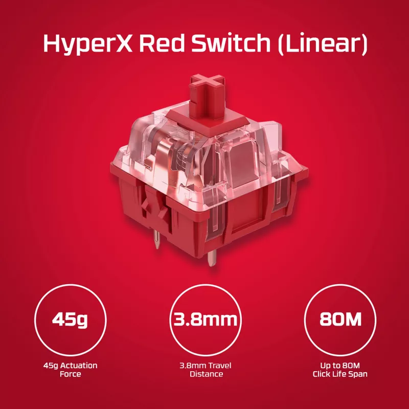HyperX Alloy Origins PBT HX Blue - mehāniskā spēļu tastatūra