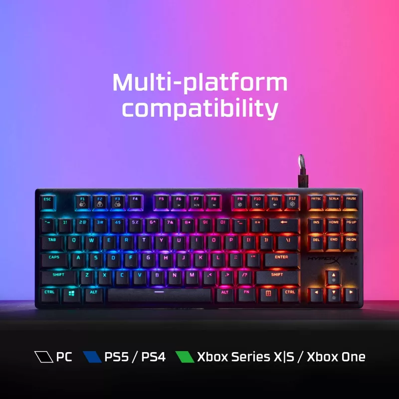 HyperX Alloy Origins Core PBT HX Aqua - mehāniskā spēļu tastatūra
