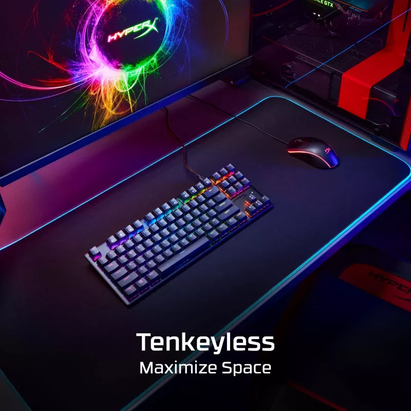 HyperX Alloy Origins Core PBT HX Aqua - mehāniskā spēļu tastatūra