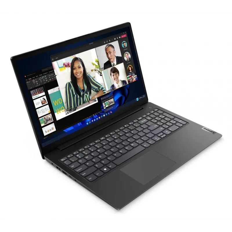 Lenovo V15 G4 AMN AMD Ryzen™ 3 7320U klēpjdators 39,6 cm (15,6 collas) Full HD 8 GB LPDDR5-SDRAM 256 GB SSD Wi-Fi 5 (802.11ac) Windows 11 Home franču Melna
