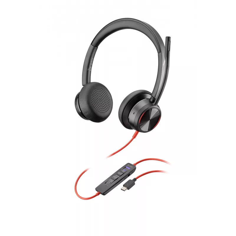HP Poly Poly Melnswire 8225 Microsoft Teams sertificēta USB-C austiņa