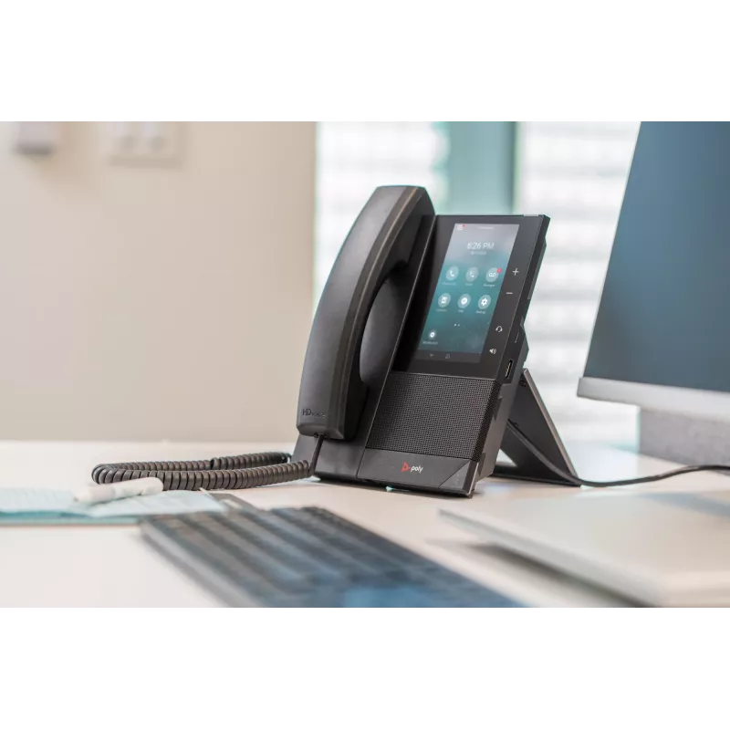 HP Poly CCX 505 biznesa multimediju tālrunis Microsoft Teams ar PoE atbalstu