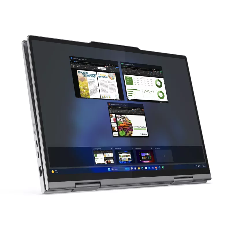 Lenovo ThinkPad X1 2-in-1 Gen 9 Intel Core Ultra 7 155U Hybrid (2-in-1) 35,6 cm (14 collas) Skārienjūtīgs WUXGA 16 GB LPDDR5x-SDRAM 512 GB SSD Wi-Fi 6E (802.11ax) Windows 11 Pro vācu pelēks