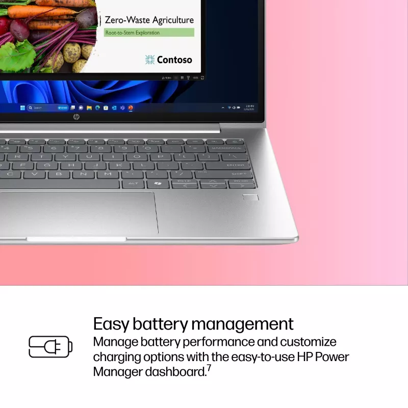HP ProBook 4 G1iR Intel Core 5 120U Portatīvais dators 35,6 cm (14 collas) WUXGA 16 GB DDR5-SDRAM Wi-Fi 6E (802.11ax) Windows 11 Pro Sudraba