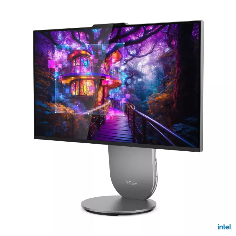 Viss-vienā galddators Lenovo Yoga AIO 9 27IAH10 — 27 collu QHD, Intel Core Ultra 7 255H, 16GB LPDDR5x, 1TB SSD, Intel Arc 140T, Windows 11 Home