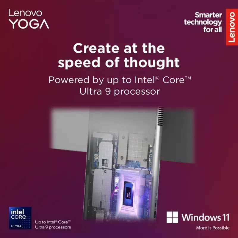 Viss-vienā galddators Lenovo Yoga AIO 9 27IAH10 — 27 collu QHD, Intel Core Ultra 7 255H, 16GB LPDDR5x, 1TB SSD, Intel Arc 140T, Windows 11 Home