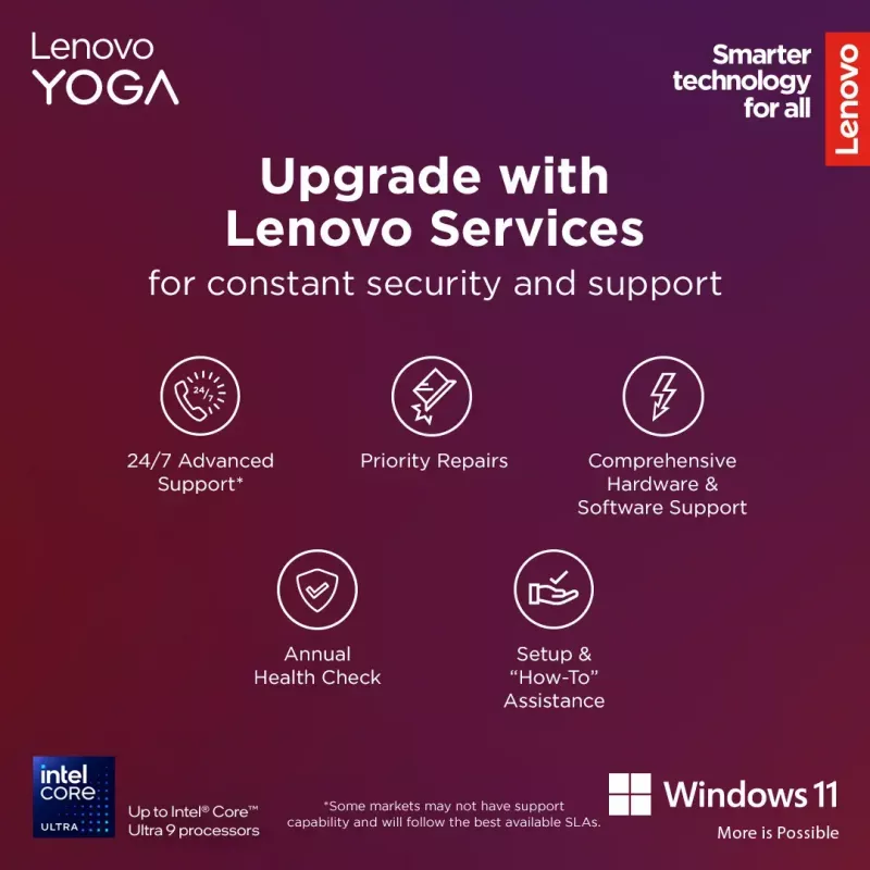 Viss-vienā galddators Lenovo Yoga AIO 9 27IAH10 — 27 collu QHD, Intel Core Ultra 7 255H, 16GB LPDDR5x, 1TB SSD, Intel Arc 140T, Windows 11 Home