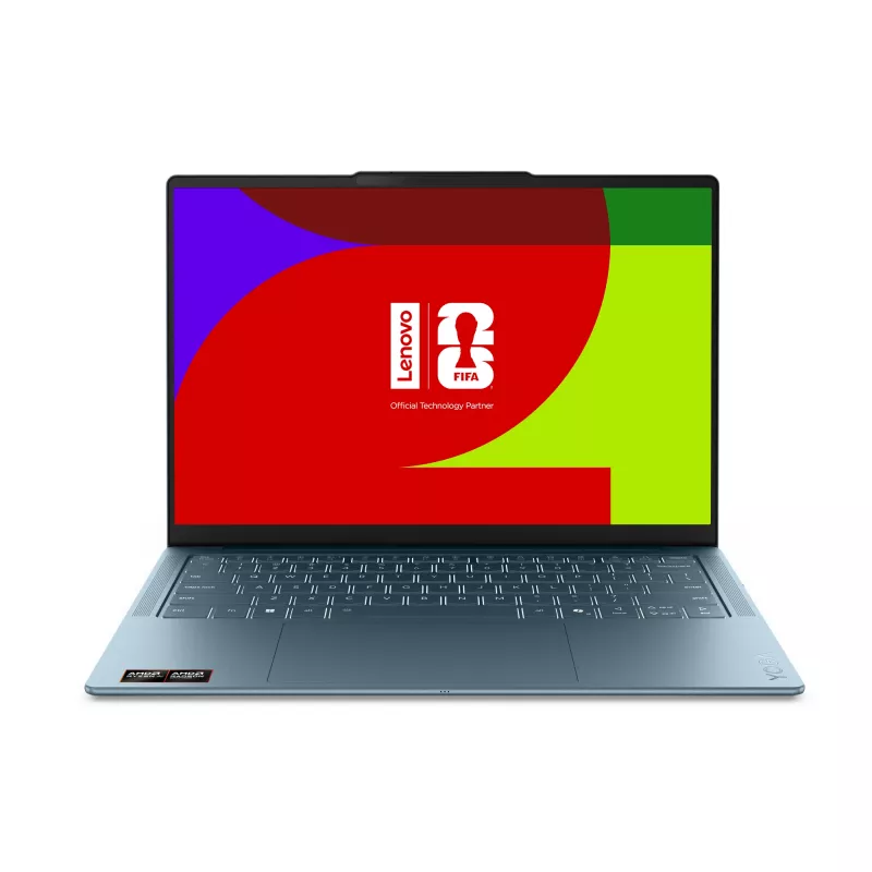 Lenovo Yoga plāns 7 14AGP11 Copilot+ PC AMD Ryzen™ AI 7 445 portatīvais dators 35,6 cm (14 collas) 2.8K 16 GB 1 TB SSD Wi-Fi 7 (802.11be) Windows 11 Home vācu valoda Teal