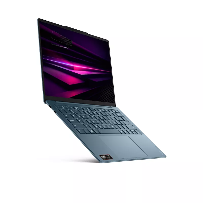 Lenovo Yoga plāns 7 14AGP11 Copilot+ PC AMD Ryzen™ AI 7 445 portatīvais dators 35,6 cm (14 collas) 2.8K 16 GB 1 TB SSD Wi-Fi 7 (802.11be) Windows 11 Home vācu valoda Teal