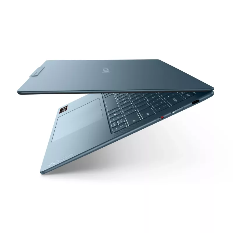 Lenovo Yoga plāns 7 14AGP11 Copilot+ PC AMD Ryzen™ AI 7 445 portatīvais dators 35,6 cm (14 collas) 2.8K 16 GB 1 TB SSD Wi-Fi 7 (802.11be) Windows 11 Home vācu valoda Teal
