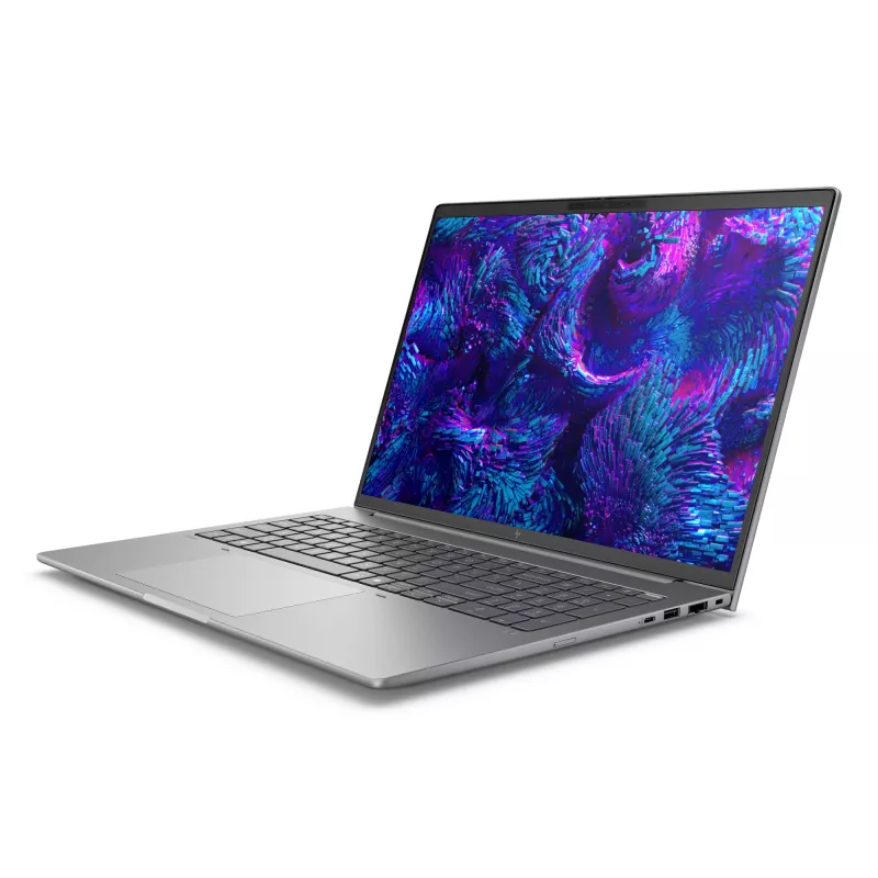 HP ZBook 8 G1i Intel Core Ultra 7 265H Mobilā darbstacija 40,6 cm (16 collu) WQXGA 64 GB DDR5-SDRAM 1 TB SSD NVIDIA RTX 500 Ada Wi-Fi 7 (802.11be) Windows 11 Pro Sudraba