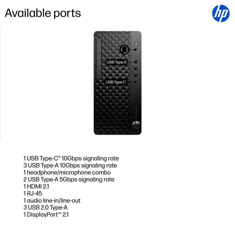HP ProDesk 4 Tower G1i galddators AI PC Intel Core Ultra 5 225 16 GB DDR5-SDRAM Windows 11 Pro