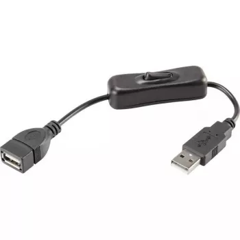 USB kabelis Renkforce RF-3322982 0.25m USB A Melns