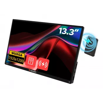 Pārnēsājams monitors VERBATIM 13,3 collu WUXGA (1920x1200) IPS skārienekrāns, baterija, USB-A/USB-C, 3,5 mm, alumīnijs, 0,925 kg