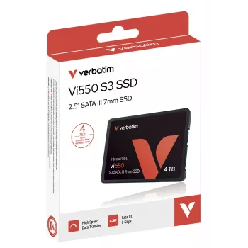 Verbatim Vi550 S3 SSD 4TB, 4 TB, 2.5 collas, 510 MB/s, 6 Gbit/s