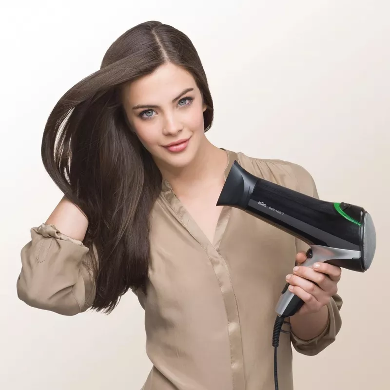Braun HD710 matu žāvētājs 2200 W Melns, Sudraba