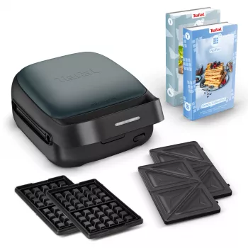 Vafeļu dzelzs Tefal Snack Collection SW862BF0 2 vafeles 700 W Melna Tumši zaļa