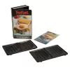 Rezerves plāksne Tefal XA800112 Snack Collection/SnackTime — melna, 242×155×44 mm, 2 gab. iepakojumā