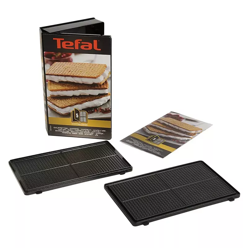 Rezerves plāksne Tefal XA800512 Snack Collection / SnackTime, melna, 242×155×44 mm, iepakojumā 2 gab.