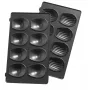 Maināmā plāksne Tefal XA801512 melna Snack Collection, 242×155×44 mm, 2 gab.