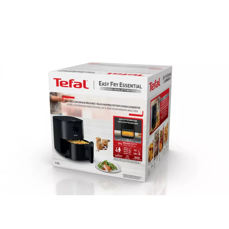 Tefal Easy Fry EY1308 Viena 3,5 L Atsevišķi stāvoša 1030 W Karstā gaisa fritieris Melns