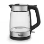 Tefal Glass Kettle KI605830 elektriskā tējkanna 1.7 L 2200 W Melna, Sudraba, Caurspīdīga