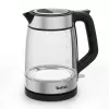 Tefal Glass Kettle KI605830 elektriskā tējkanna 1.7 L 2200 W Melna, Sudraba, Caurspīdīga