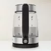 Tefal Glass Kettle KI605830 elektriskā tējkanna 1.7 L 2200 W Melna, Sudraba, Caurspīdīga