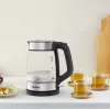 Tefal Glass Kettle KI605830 elektriskā tējkanna 1.7 L 2200 W Melna, Sudraba, Caurspīdīga